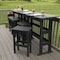 Highwood Usa Lehigh 6pc Bar Height Outdoor Patio Furniture Balcony Set AD-KITBALC201-BKE - alternate 3